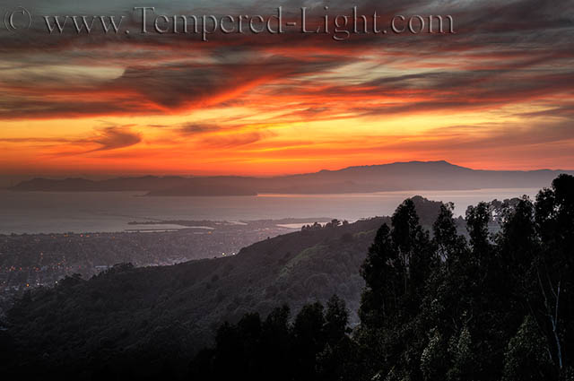 Mt. Tam Sunset from Grizzly Peak