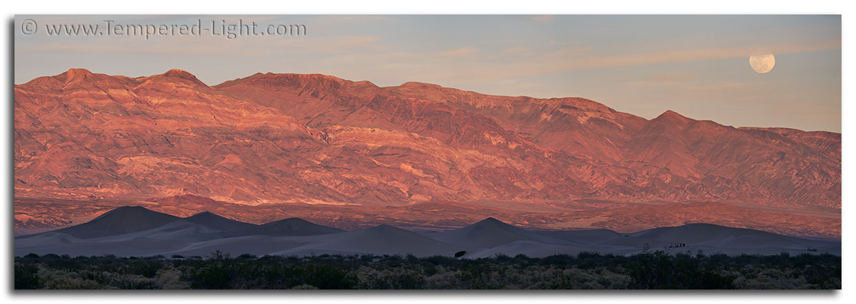 Moonrise over Mesquite Dunes