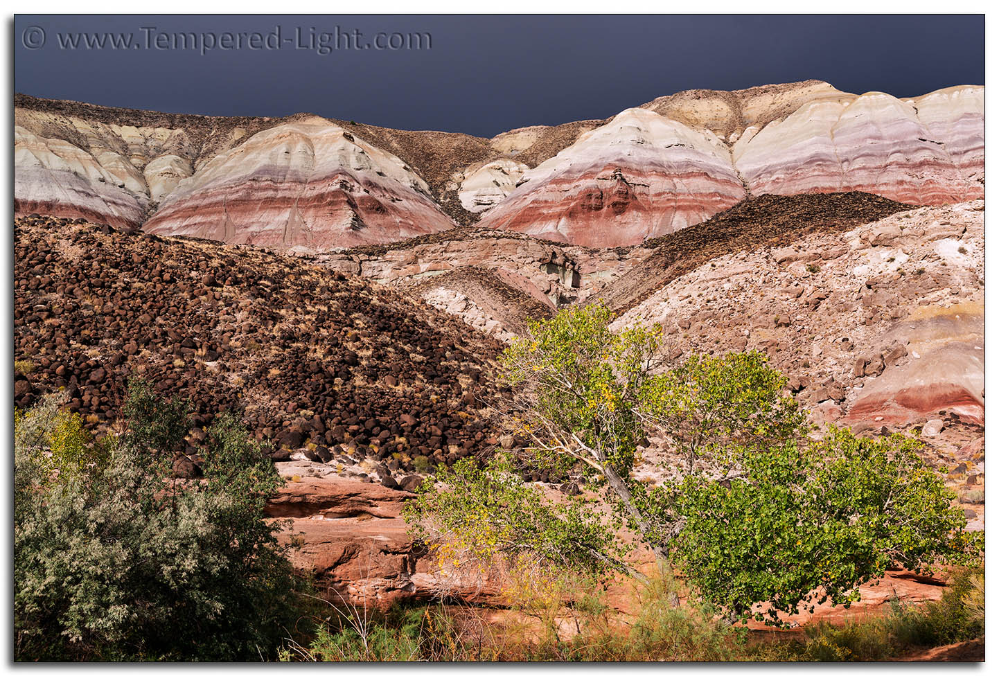 Cainville Badlands with a Thunderstom on the Way