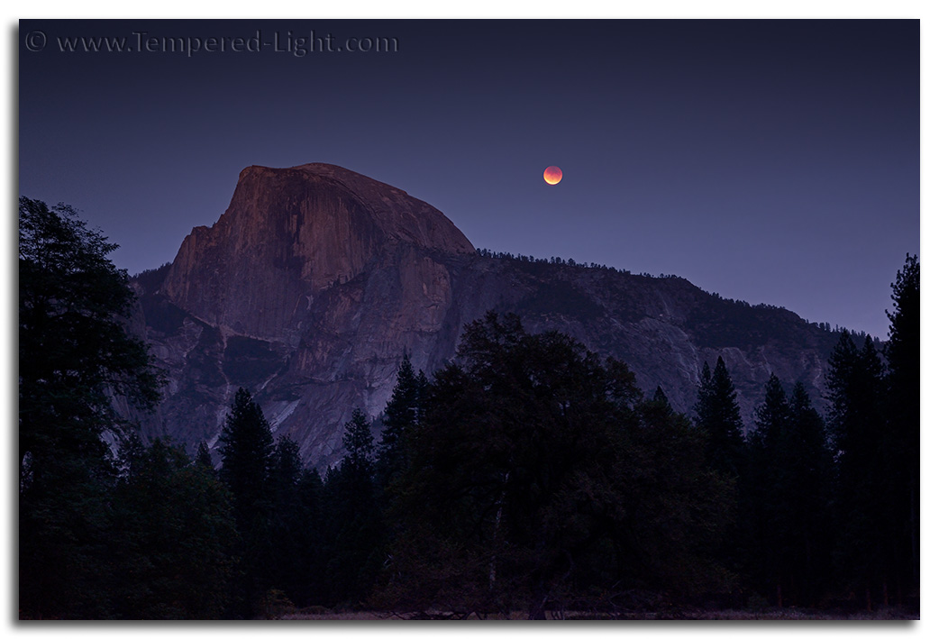 Blood Moon with Half Dome